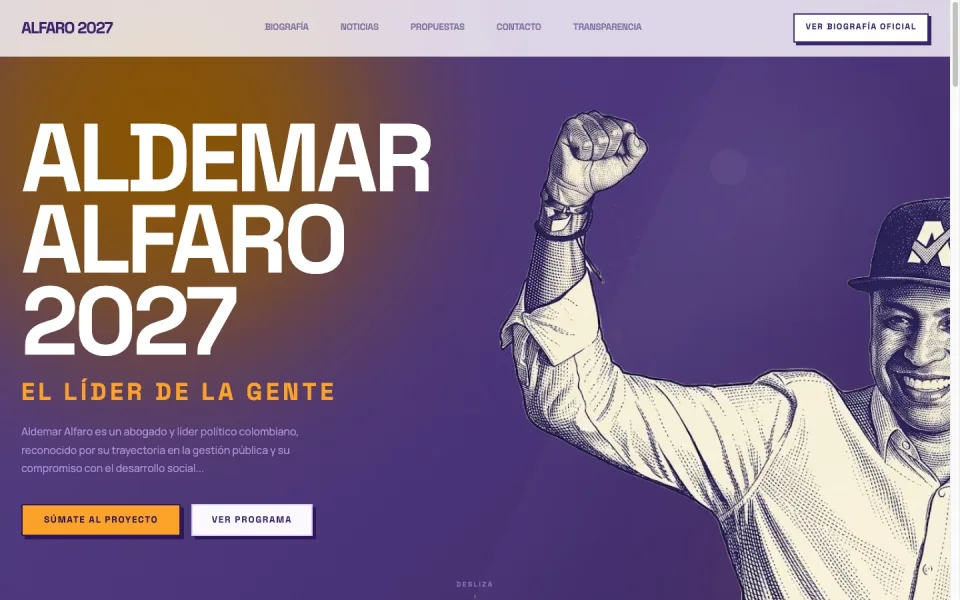 Captura en vivo de Aldemar Alfaro